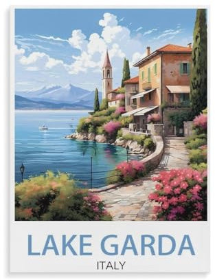 Gardasee Italien, Küste，Papier Puzzle 1000 Teile Spielzeug Für Erwachsene Dekompressionsspiel（38x26cm）-O57