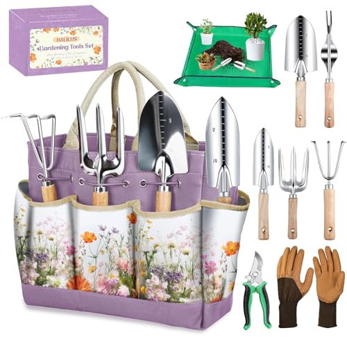 Gardening Tool Set with Tote Bag Heavy-Duty Garden Tools Gardening Gift