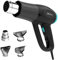 Cecotec Pistola de Calor Hell Gun 3500. 2000W, Calentamiento Ultrarrápido, 4 Cabezales, Función Manos Libres, Temperatura Ajustable 50-600 ºC, 2 Niveles de Potencia de Aire 350 L/min y 500 L/min
