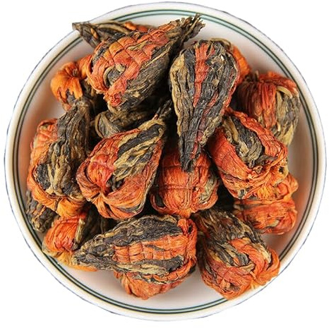 HELLOYOUNG 500g Miel chinois biologique de style pagode aux lys - Thé rouge Gongfu parfumé aux bourgeons d'or Aliment vert sans additifs au goût doux et délicat