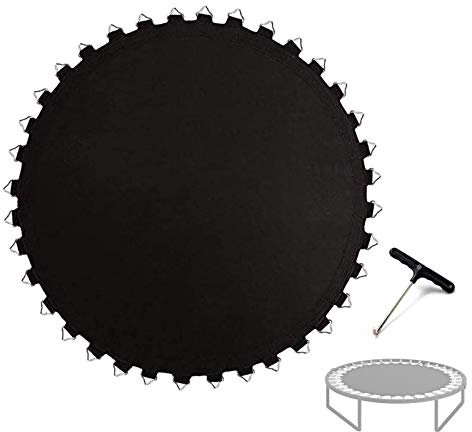 10ft Round Trampoline Mat Replacement with 56 Buckles Includes Spring Puller Hand Tool for Perfect Bounce