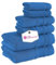 Casa Copenhagen 2 große Badetücher, 2 große Handtücher, 2 Waschlappen, superweiche ägyptische Baumwolle, 6-teiliges Premium-Handtuch-Set für Hotel & Spa, Badezimmer, Küche, Dusche – Blaugrün
