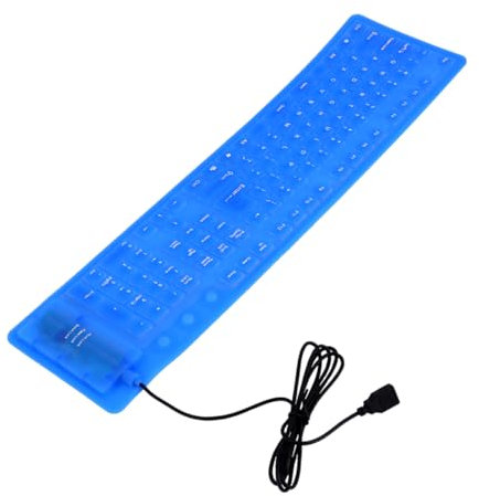 POPETPOP Rouler Clavier Pliable en Silicone à 109 Touches Claviers Clavier Flexible Clavier en Silicone Pliable Clavier USB Pliant Clavier Filaire Compact Clavier Lavable Gel De Silice