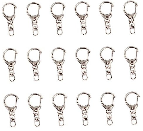 SHERCHPRY 3 Series Llavero Key Holder Portallaves Accesorios Clave Hebillas Colgantes En Forma De C Hebillas En Forma De C De Liberación Rápida Planchar Silver 30 Piezas X 3