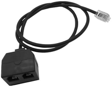RJ9-Telefon-Trainingsadapter, Y-Splitter, RJ9 4P4C Stecker auf 2 x RJ9-Buchse, Adapter für 2 Headset-Verbindungen im Telefon