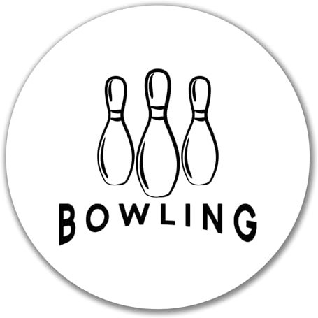 Huuraa Aufkleber Bowling Pinns Geschenk 10cm Sticker Bowling Geschenkidee
