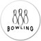 Huuraa Aufkleber Bowling Pinns Geschenk 10cm Sticker Bowling Geschenkidee