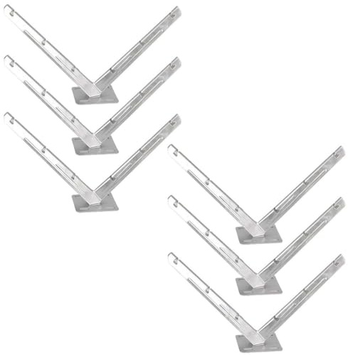 UIHECTA Razor Wire Bracket, Hot-dip Galvanised V-Bracket, Roll Concertina Garden Fence Wire Bracket for Secure and Durable Fencing, Ideal for Garden and Roll Cage Protection,6PCS