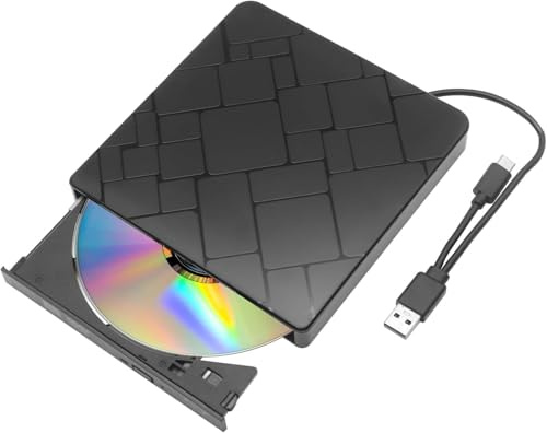 Lecteur Blu-Ray Externe, Lecteur Blu Ray Externe Portable USB 3.0 et Type-C Lecteur Blu Ray 3D Graveur BD Lecteur CD DVD Drive Player, Slim Optical Bluray Drive Reader pour Windows XP/7/8/10/11 