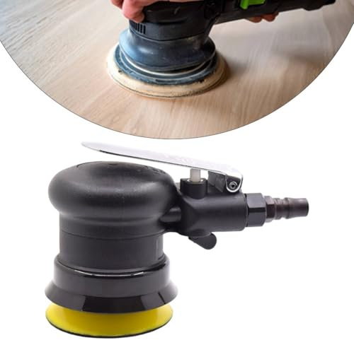 FACAIIO 7,6 cm Luft-Exzenterschleifer, 12000 U/min, Autopolitur und Holzschleifen, kompakt mit gummiertem Griff