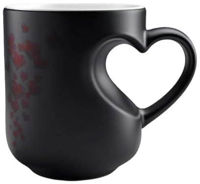 Générique Tasse Sensible À La Chaleur, Thermoréactif Amour Change Café Magique, Mug Effet Thermique Mugs Change De Couleur En Fonction La Température Du Liquide