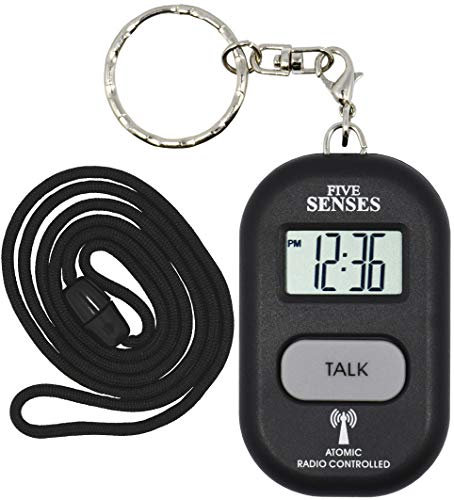 ATOMIC English Talking clock with 5 pill reminder alarm - Talking Pendant and keychain interchangeable by 5 SENSES 1281B