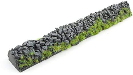 War World Gaming Felsmauer Vorbemalt x 9 - Tabletop Gelände Modell Miniaturen Mauer Diorama Modellbau Modellbahn