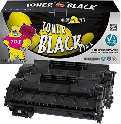 YELLOW YETI CE505A 05A (2.300 Seiten) 2 Premium Toner kompatibel für LaserJet P2030 P2035 P2035n P2050d P2055 P2055d P2055dn P2055x i-SENSYS LBP6300dn LBP6650dn LBP6670dn [3 Jahre Aufschlag]