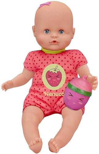 Nenuco-Babypuppe mit Rasselflasche und rosa Pyjama für Kinder ab 1 Jahr (Famosa 700014920)