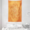 ABAKUHAUS Blatt Wandteppich und Tagesdecke, Orange Mandala aus Weiches Mikrofaser Stoff Waschbar ohne Verblassen Digitaldruck, 140 x 230 cm, Orange