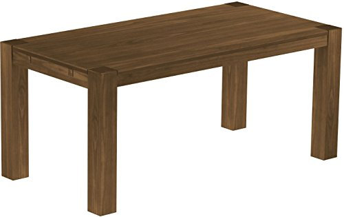Esstisch Rio Kanto 180x90 cm Nussbaum Pinie Massivholz Größe und Farbe wählbar Esszimmertisch Küchentisch Holztisch Echtholz vorgerichtet für Ansteckplatten Tisch ausziehbar Brasilmöbel