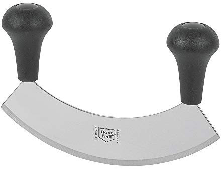 Westmark Wiegemesser/Kräuter- und Pizzaschneider, mit 1 Klinge, Rostfreier Edelstahl/Kunststoff, Silber/Schwarz, 12932270, 17 x 12.6 x 3.8 cm