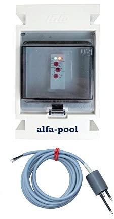 alfa-pool Regulación de nivel electrónico, protección contra inundaciones, regulador de nivel de agua, sensor de 230 V, cable de 10 metros