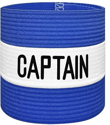 VerteLife Kapitänsband Spielführerbinde für Fußball und Rugby, Gummielastische Armbinde Kapitän Armbinde, Captains Armband für Erwachsene - Blau