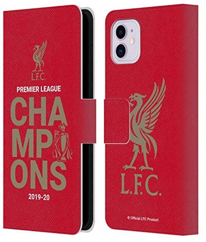 Head Case Designs Officially Licensed Liverpool Football Club Red Typography 2020 Champions Leather Wallet Case Compatible With Apple iPhone 11