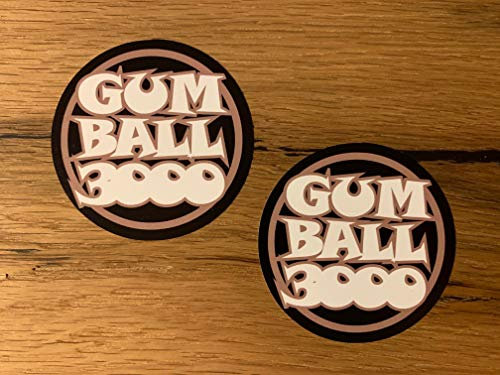 #847 / 2X Gumball 3000 Aufkleber 7cm Auto Sticker Tuning Rennen Racing Rennsport Legal Street Race V8 Oldschool Oldtimer