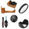 Set di accessori per Panasonic Lumix S5 con LUMIX S 20-60mm f/3.5-5.6 L-Mount Lens include marrone custodia in pelle PU, filtro UV, paraluce obiettivo, penna di pulizia, pompa per soffiatore d'aria