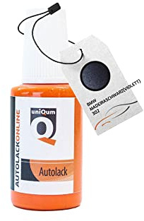 uniQum Autolack Lackstift für Auto BMW MADEIRASCHWARZ(VIOLETT) 302 Autolack Reparatur 30 ml