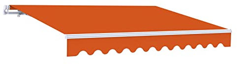 Leudus Gelenkarmmarkisen Sonnenschutz Sonnenmarkise Wasserdicht viele Farben und Größen wählbar Alu/Polyester(4m*3m SPD003)