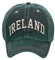 Robin Ruth Dunkelgrüne Baseballkappe mit beigefarbenem Irland-Text, mit verstellbarem Riemen, Dunkelgrün, Einheitsgröße