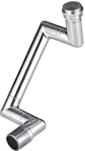 SUFUBAI Estensore universale per rubinetto, 1080 grande angolo girevole gradi rubinetto rubinetto rubinetto aeratore, filtro antispruzzo rotabile braccio robotico 2 in 1 attacco rubinetto 2 modalità