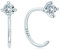 AINUOSHI Damen Ohrringe Silber 925, Moissanit Diamant Ear Cuff Halbe Creolen Weißgold, Schmuck Geschenk für Sie Frauen Mama Freundin Geburtstag Valentinstag