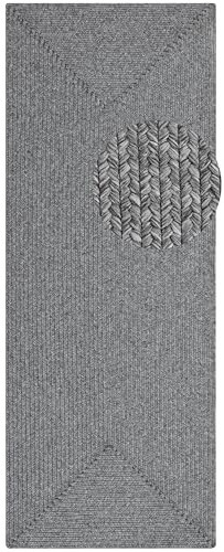 Northrugs Trenzado Indoor & Outdoor Rug Weatherproof Easy Care Handmade Look for Indoor and Outdoor Use Woven Outdoor Rug Runner for Balcony, Patio, Living Room, Garden - Light Grey, 80 x 200 cm