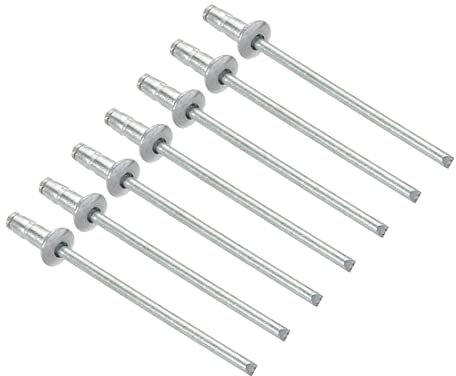 PATIKIL 6mm x 2.4mm Cieco Rivetti, 100pz Alluminio/Acciaio Aperto Tipo Rivetto Fissaggio