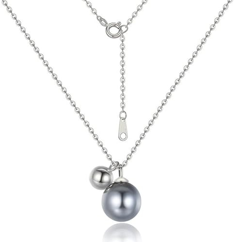 Collier ras du cou en or 14 carats avec pendentif en perle de Tahiti pour femme, délicat collier ras du cou avec perles noires simples, cadeau de Noël tendance pour elle, Or, Perle