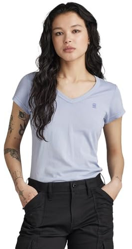 G-Star RAW Damen Eyben Slim V-Neck Top, Grau (Icelandic Blue gd D21314-B059-G240), XS
