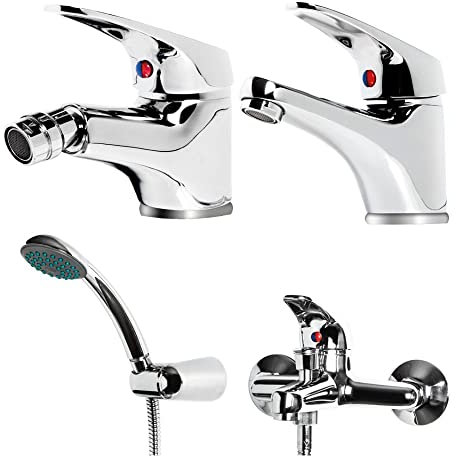 EM Serie Armaturen Einhebelmischer Tapy Chrom Glänzend Warmwasser Kaltes Wasser für Badezimmer Sparen Wasser (Waschbecken-Bidet-Badewanne)