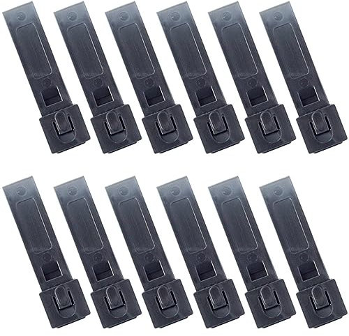 12 Stück kompatibel mit QingGear Short 3 Zoll kompatibel mit MOLLE Kydex OTW Clips schwarz langlebig taktisch kompatibel mit Molle System Malice Strap Clip