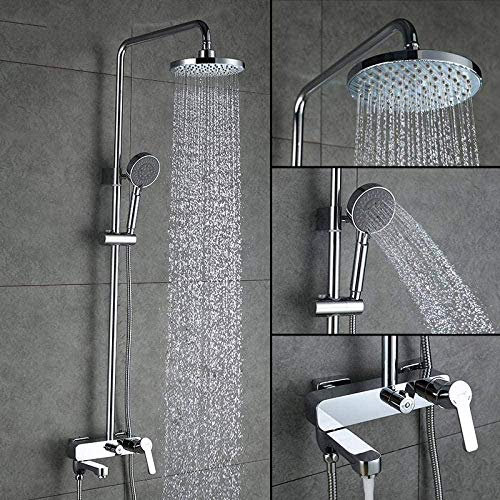 Ensemble de douche Baignoire Robinets de douche Ensemble Baignoire Mitigeur Baignoire Pluie Douche Raccord Salle de bains Pommeau de douche Tige de douche en acier inoxydable GA2402 Auspicious clouds