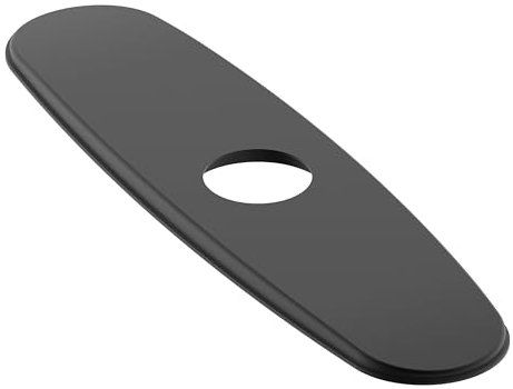 Derengge RP-1105-MT 20,3 cm Wasserhahn Deckplatte Küche Rosette Lochabdeckung, Mattschwarz fertig