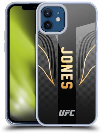 Head Case Designs Offizielle UFC Kampfausrüstung Jon Jones Soft Gel Handyhülle Hülle kompatibel mit Apple iPhone 12 / iPhone 12 Pro