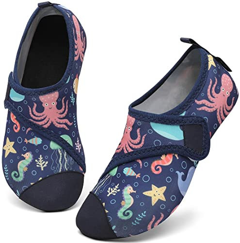SAGUARO Scarpette Scoglio Ragazzi Ragazze Scarpe da Immersione Antiscivolo Leggere Scarpe da Sport Acquatici Bambino per Mare Piscina, Touch X, Blu Indaco, 24/25 EU