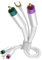 Tertullus Câble phono haut de gamme (2 x RCA vers 2 x RCA / blanc / 2 m)
