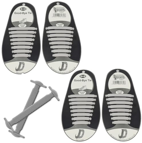 ZEACCT 2 Paia No-tie Lacci Silicone Impermeabile, Lacci per Scarpe Piatti Pigri in Silicone,No Cravatta Lacci Silicone, per Scarpe da Ginnastica Stivali da Tavola e Scarpe Casual