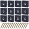 GORGECRAFT 20Pcs Furniture Rubber Pads 1.18/30mm Square Feet Caps Non-Slip Grippers Rubber Bumper Floor Leg Protectors with 24Pcs Screws for Garden Chairs Table Sofa Furniture Foot Black