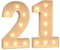 120cm/4FT Marquee Light Up Number for 21th Birthday, Light Up Numbers Pre-cut Foam Board Set for Birthdays, Weddings, Baby Anniversaries, Party Decor