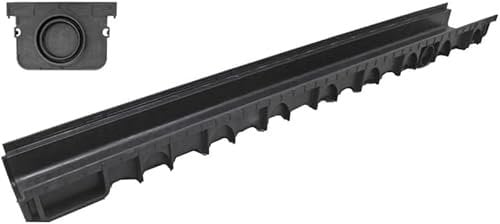 Canalina canaletta canala canale in Polipropilene modulare per Il drenaggio scolo di Acqua su terrazzi bordo piscina Compact A15 10x100xH3.5 cm con griglia In polipropilene