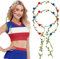 BETESSIN 2Pcs Haarreif Frankreich Blumenkranz Haare Blumenkrone Damen Mädchen Fußball EM 2024 Frankreich Fanartikel Blumen Haarschmuck Haarband Rosen Stirnband mit Blättern Blau Weiß Rot