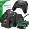 Wiederaufladbar Akku für Xbox Controller mit Ladestation, Akku Pack für Xbox Serie X/S/Xbox One/One S/X/Elite mit 4 Akkudeckeln(Ohne Controller) Batterie