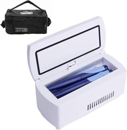 GZYHDC Refroidisseur D’insuline Portable Réfrigérateur à insuline Glacière Réfrigérateur à insuline Réfrigérateur diabétique Portable Refroidisseur insuline pour Voyage en véhicule Réfrigérateur-1